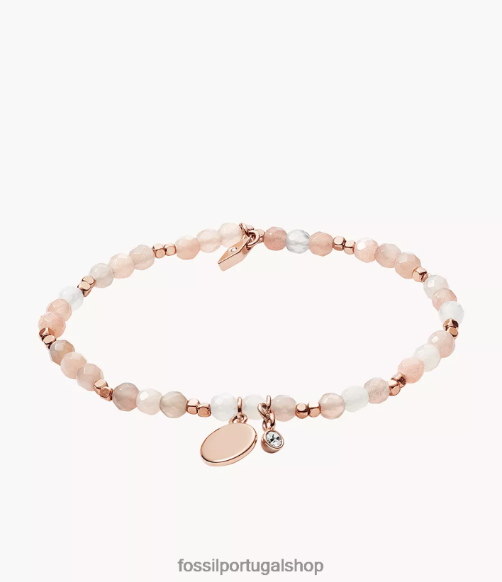 Fossil mulheres pulseira de pedra da lua da Geórgia bege joia 40NJ6Z1007