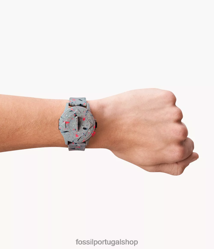 STAPLE x Fossil homens relógio automático de silicone de edição limitada pombo cinza assistir 40NJ6Z1590