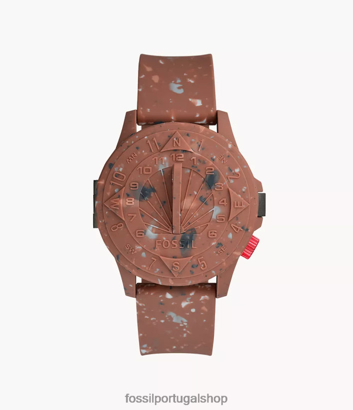 STAPLE x Fossil homens relógio automático de silicone de edição limitada terracota assistir 40NJ6Z1604