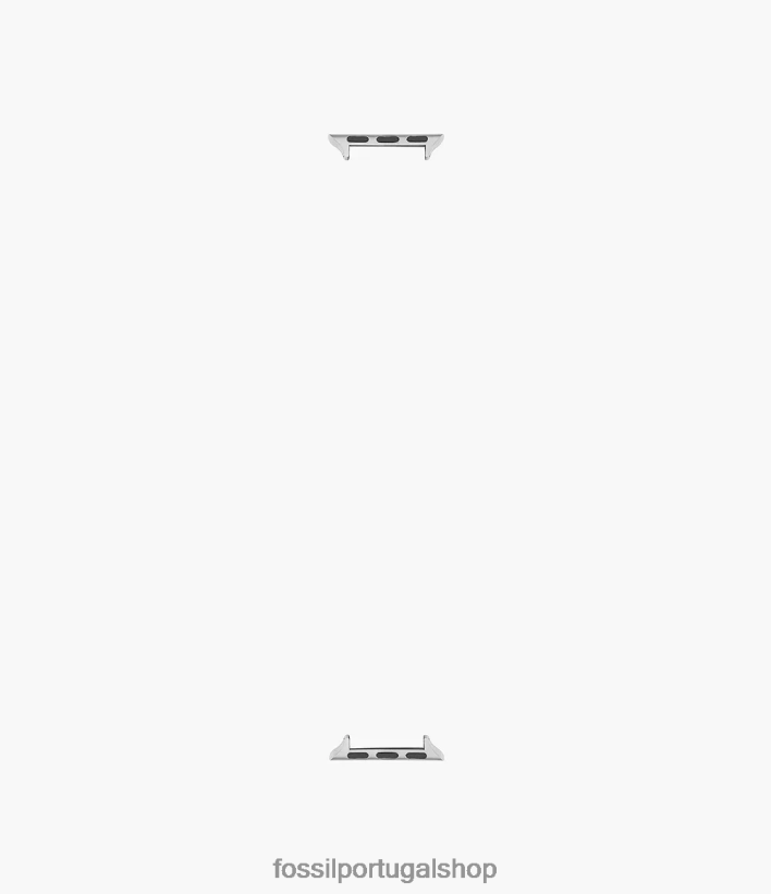 Fossil homens Conector de pulseira de aço inoxidável 42mm/44mm/45mm para apple watch branco acessório 40NJ6Z1503