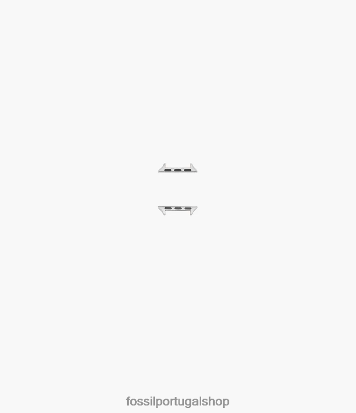 Fossil homens Conector de pulseira de aço inoxidável 42mm/44mm/45mm para apple watch branco acessório 40NJ6Z1503