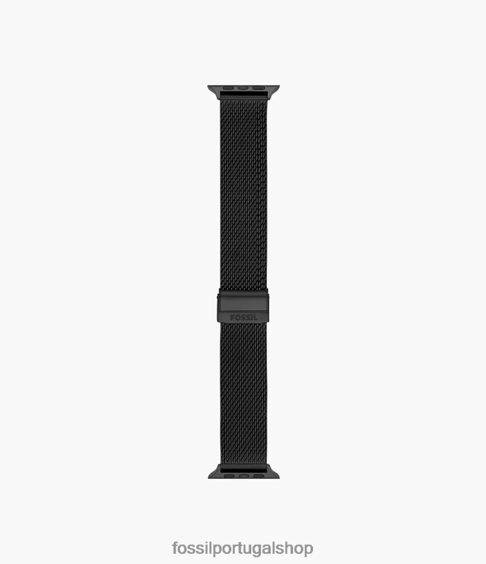 Fossil homens Pulseira de aço inoxidável de 42 mm/44 mm/45 mm para Apple Watch preto acessório 40NJ6Z1500