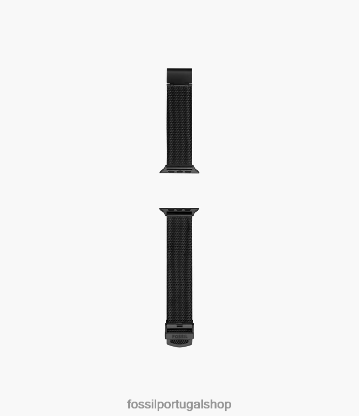 Fossil homens Pulseira de aço inoxidável de 42 mm/44 mm/45 mm para Apple Watch preto acessório 40NJ6Z1500