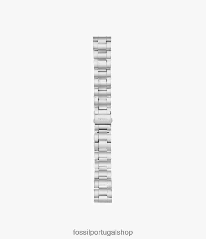 Fossil homens Pulseira de aço inoxidável de três fileiras de 22 mm prata acessório 40NJ6Z1469