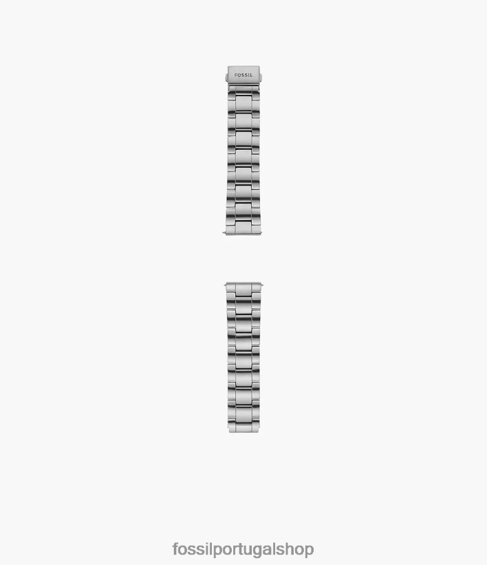 Fossil homens Pulseira de aço inoxidável de três fileiras de 22 mm prata acessório 40NJ6Z1469