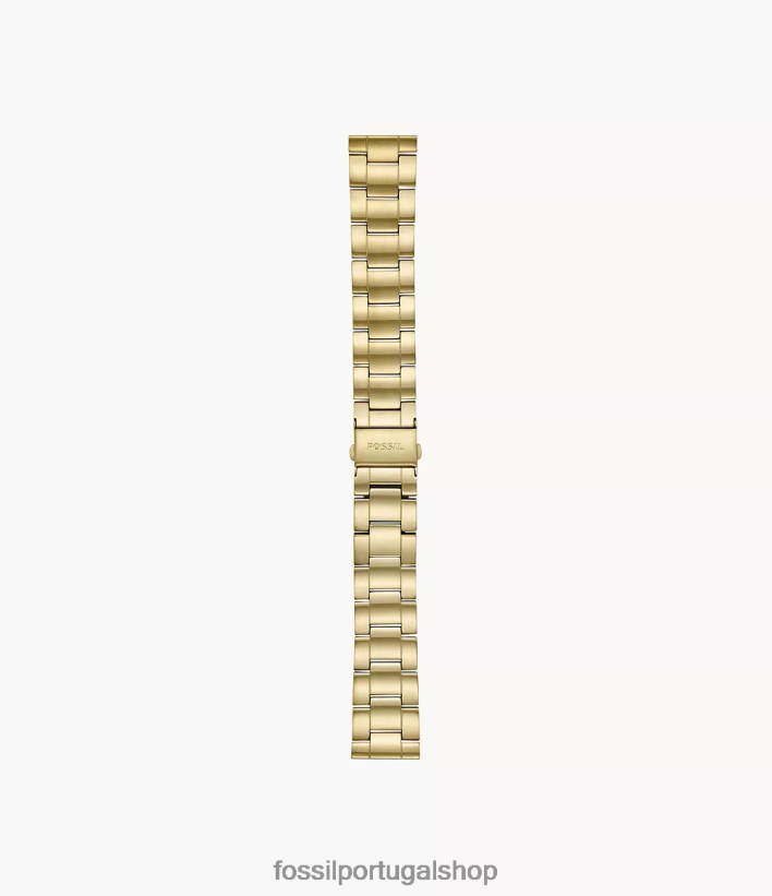 Fossil homens Pulseira de aço inoxidável de três fileiras de 22 mm tom de ouro acessório 40NJ6Z1601