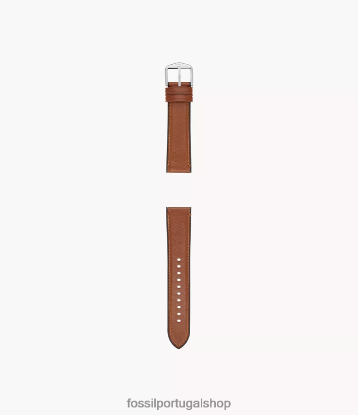 Fossil homens Pulseira de couro e borracha de 22 mm marrom claro acessório 40NJ6Z1506