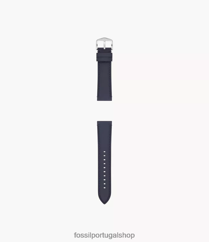 Fossil homens Pulseira de couro leve de 22 mm marinha acessório 40NJ6Z1483