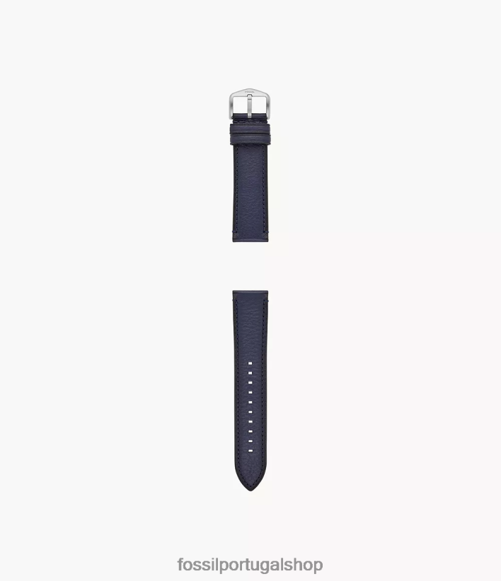Fossil homens Pulseira de couro leve de 22 mm marinha acessório 40NJ6Z1484