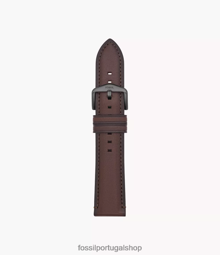 Fossil homens Pulseira de couro leve de 22 mm marrom escuro acessório 40NJ6Z1475