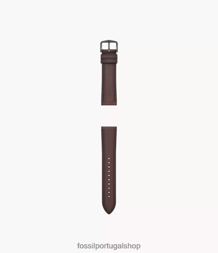 Fossil homens Pulseira de couro leve de 22 mm marrom escuro acessório 40NJ6Z1475