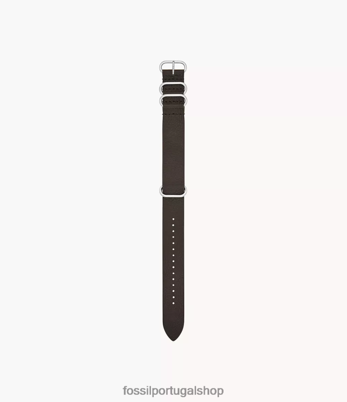 Fossil homens Pulseira de couro leve de 22 mm marrom escuro acessório 40NJ6Z1507