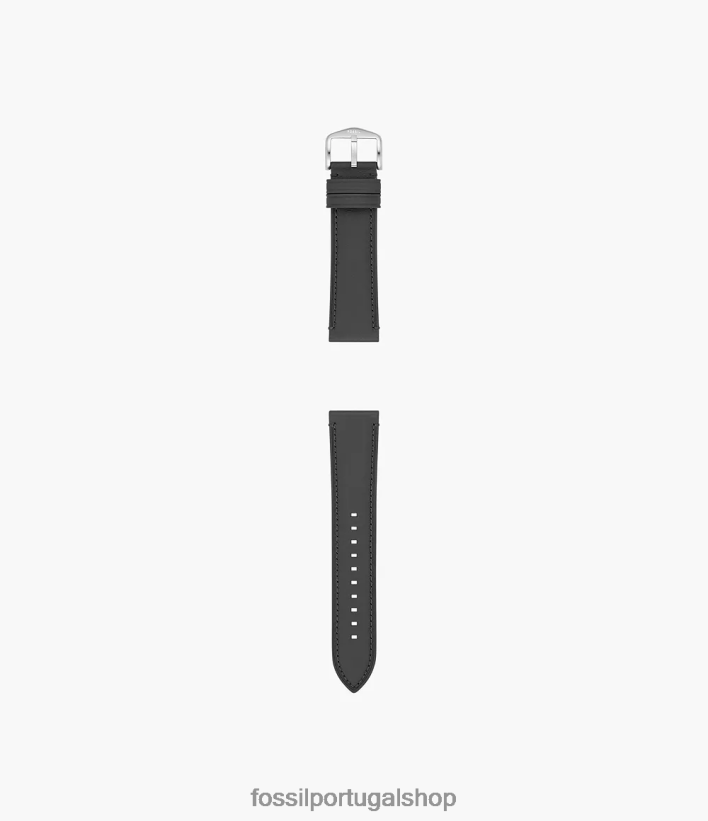 Fossil homens Pulseira de couro leve de 22 mm preto acessório 40NJ6Z1479
