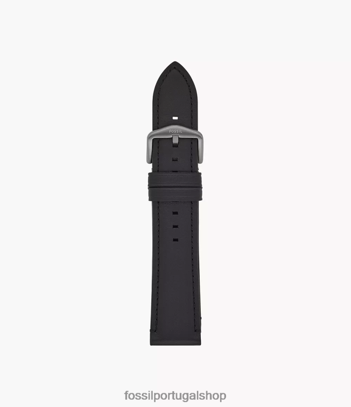 Fossil homens Pulseira de couro leve de 22 mm preto acessório 40NJ6Z1480