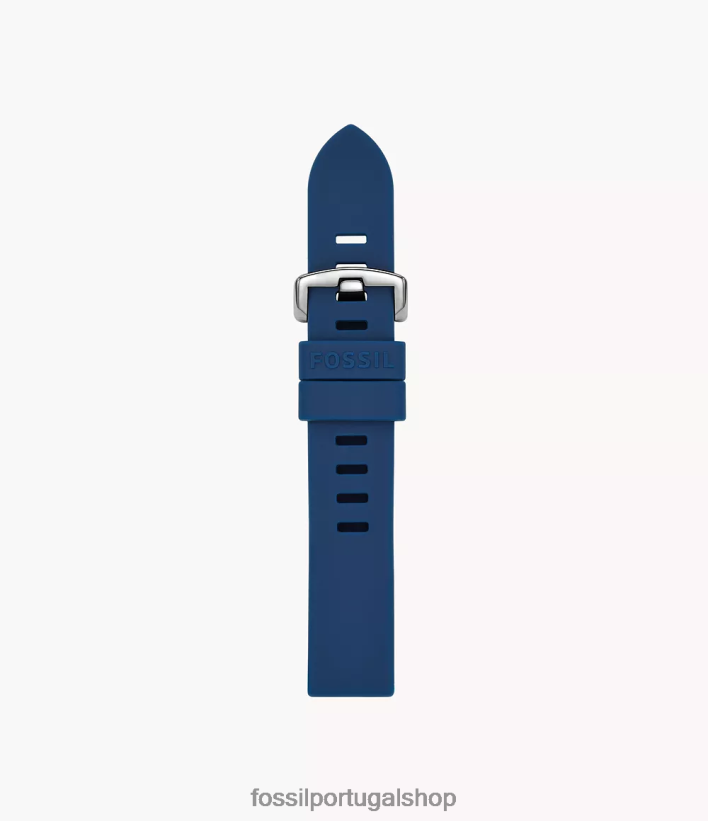 Fossil homens Pulseira de silicone de 20mm marinha acessório 40NJ6Z1463
