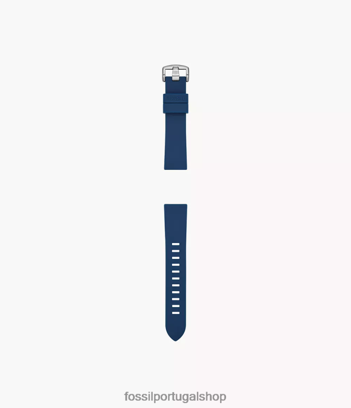 Fossil homens Pulseira de silicone de 20mm marinha acessório 40NJ6Z1463