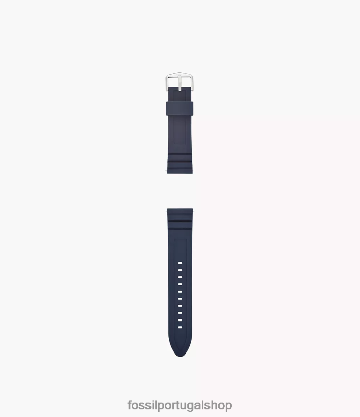 Fossil homens pulseira de relógio de silicone de 22 mm azul escuro acessório 40NJ6Z1466