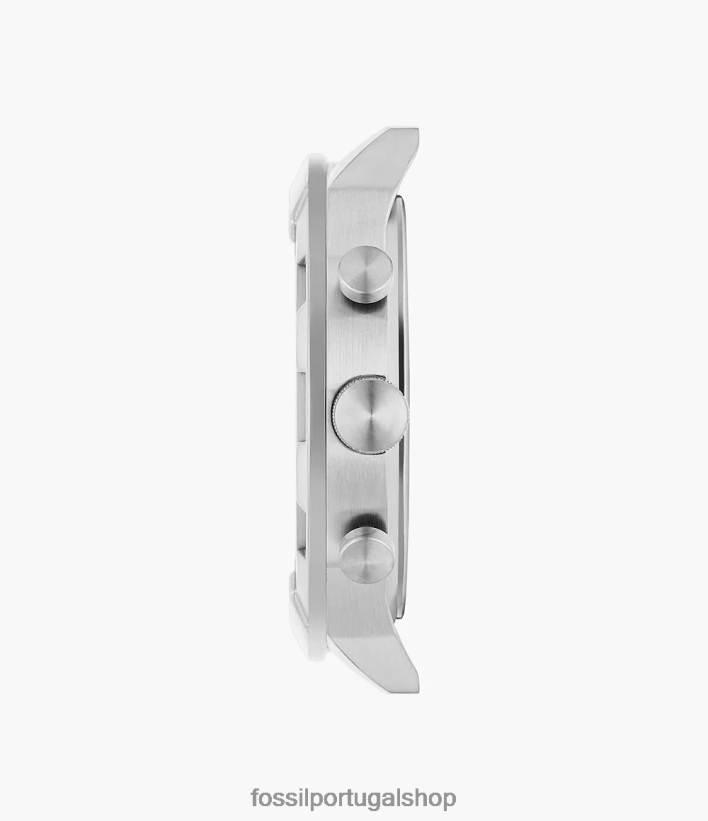 Fossil homens caixa de relógio de aço inoxidável cronógrafo bronson tom prata assistir 40NJ6Z1390