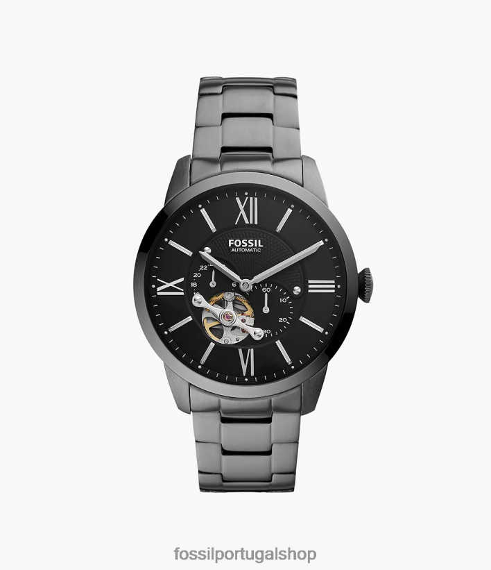 Fossil homens relógio automático de aço inoxidável do cidadão fumaça assistir 40NJ6Z1360