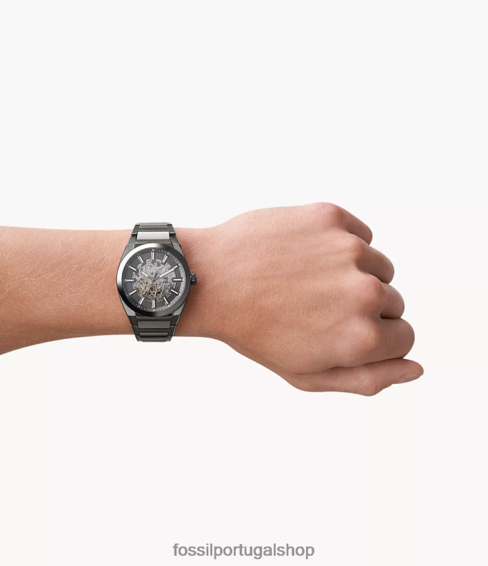 Fossil homens relógio everett automático em aço inoxidável fumaça assistir 40NJ6Z1363