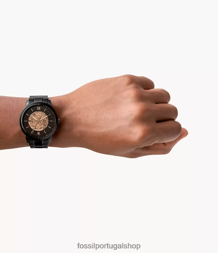 Fossil homens relógio neutro automático em aço inoxidável preto assistir 40NJ6Z1381