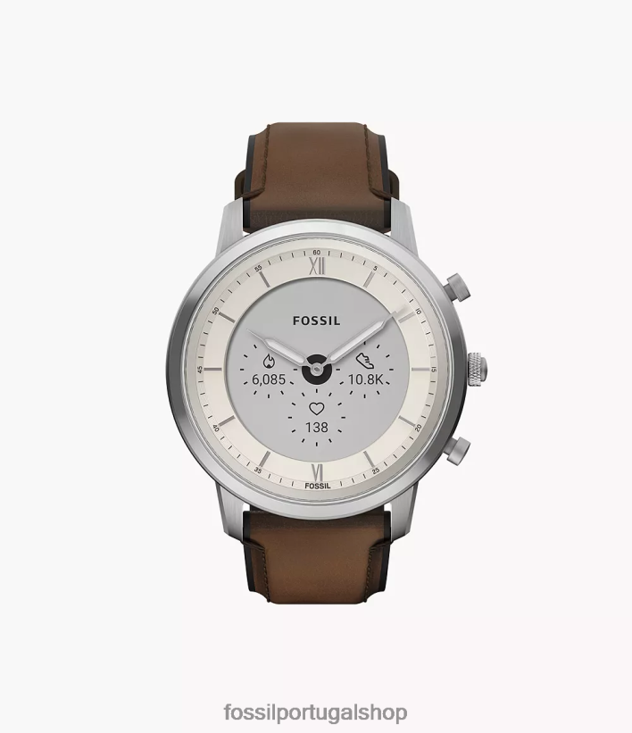 Fossil homens couro smartwatch híbrido neutro gen 6 Castanho médio assistir 40NJ6Z1332