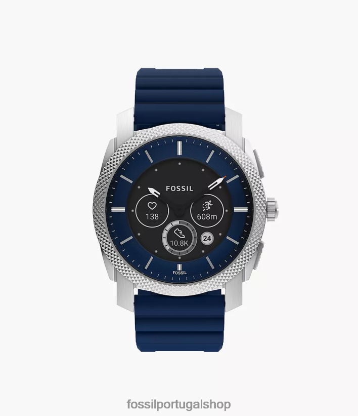 Fossil homens máquina de silicone smartwatch híbrido geração 6 marinha assistir 40NJ6Z1329