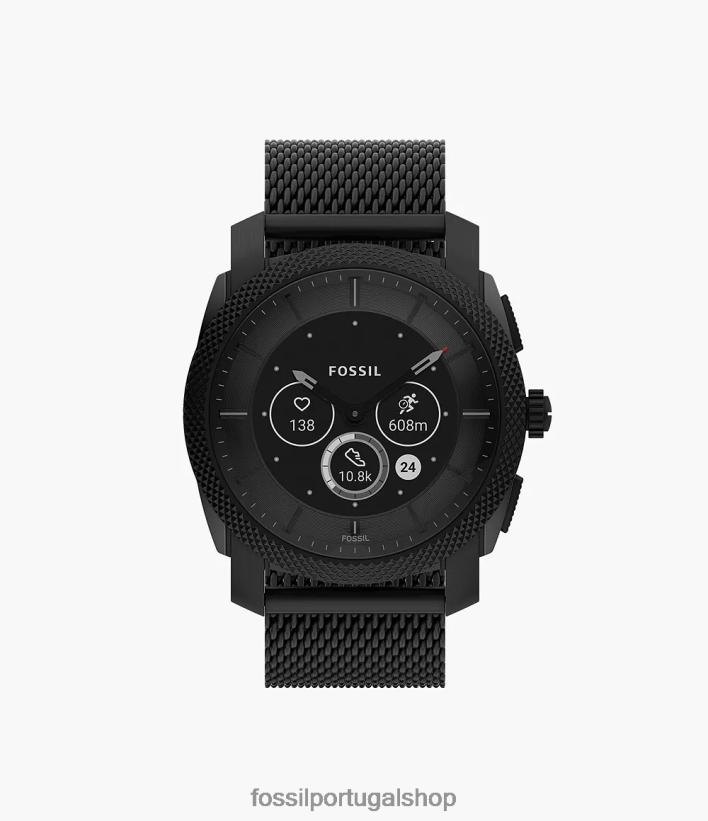 Fossil homens máquina gen 6 híbrido smartwatch aço inoxidável preto assistir 40NJ6Z1330