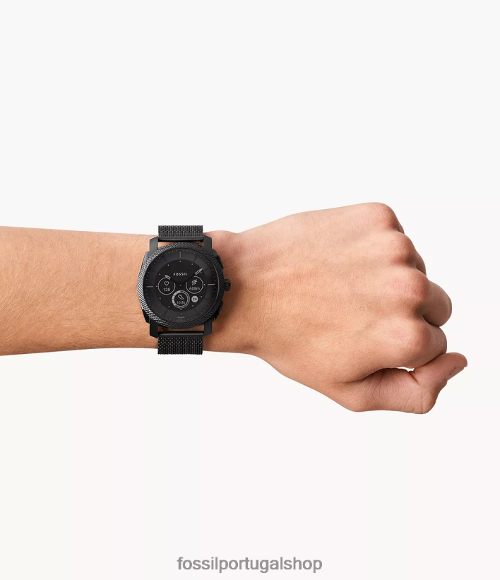 Fossil homens máquina gen 6 híbrido smartwatch aço inoxidável preto assistir 40NJ6Z1330