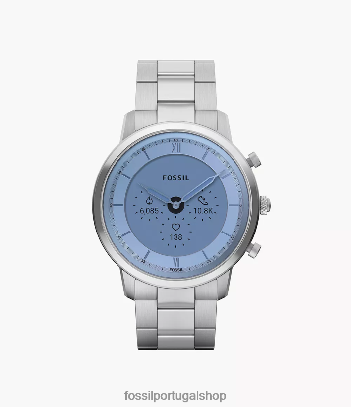 Fossil homens smartwatch híbrido neutro gen 6 em aço inoxidável prata assistir 40NJ6Z1333