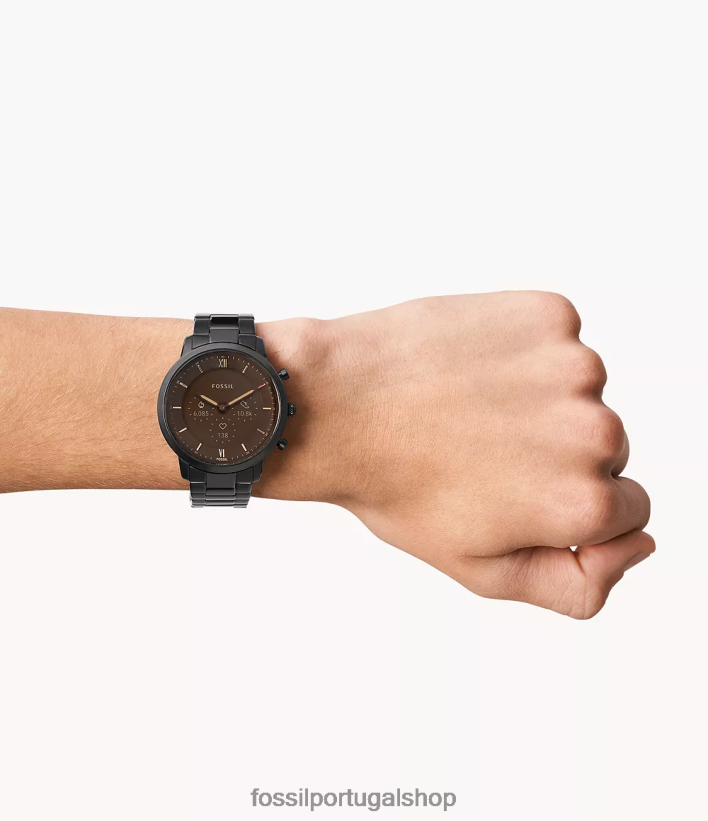 Fossil homens smartwatch híbrido neutro gen 6 em aço inoxidável preto assistir 40NJ6Z1336