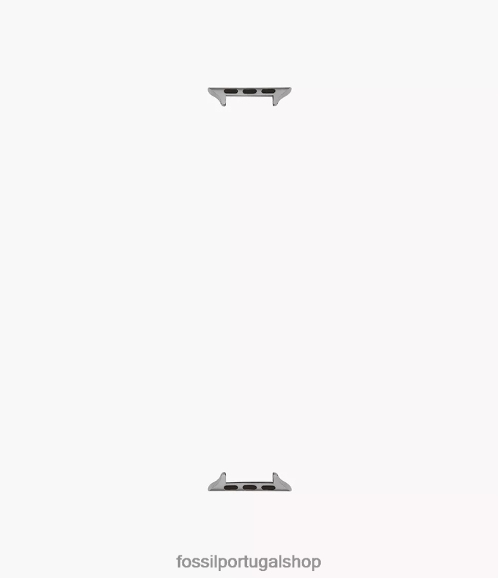 Fossil mulheres Conector de pulseira de aço inoxidável 38mm/40mm/41mm para apple watch cinza acessório 40NJ6Z174