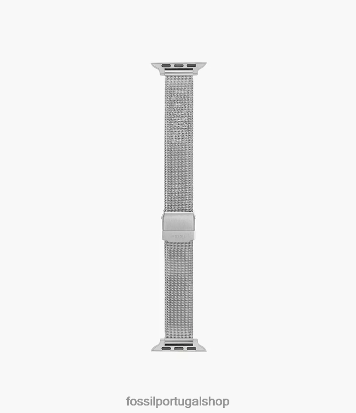 Fossil mulheres Faixa de malha de aço inoxidável de 38mm/40mm/41mm para apple watch branco acessório 40NJ6Z258