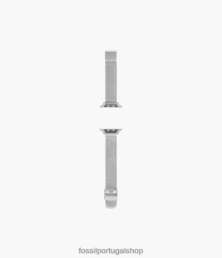 Fossil mulheres Faixa de malha de aço inoxidável de 38mm/40mm/41mm para apple watch branco acessório 40NJ6Z258