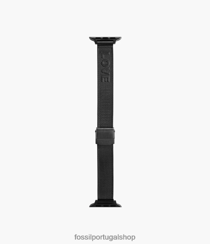 Fossil mulheres Faixa de malha de aço inoxidável de 38mm/40mm/41mm para apple watch preto acessório 40NJ6Z272