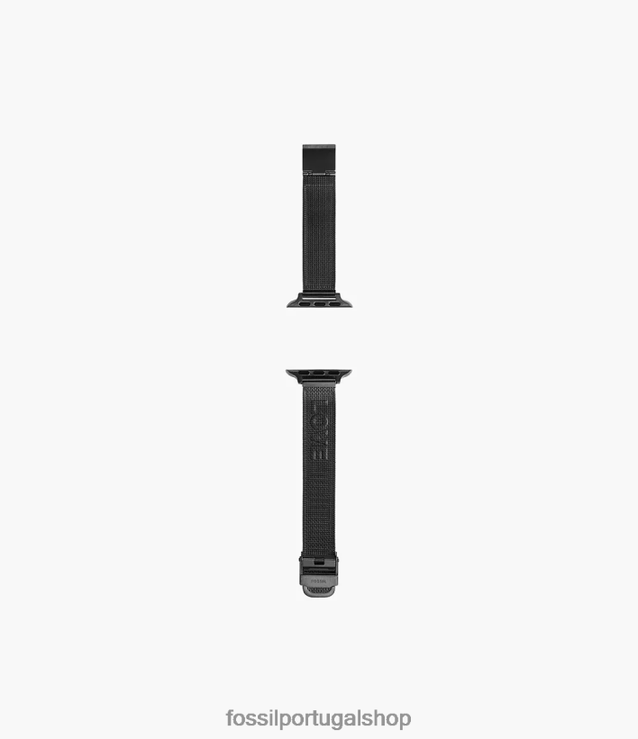 Fossil mulheres Faixa de malha de aço inoxidável de 38mm/40mm/41mm para apple watch preto acessório 40NJ6Z272