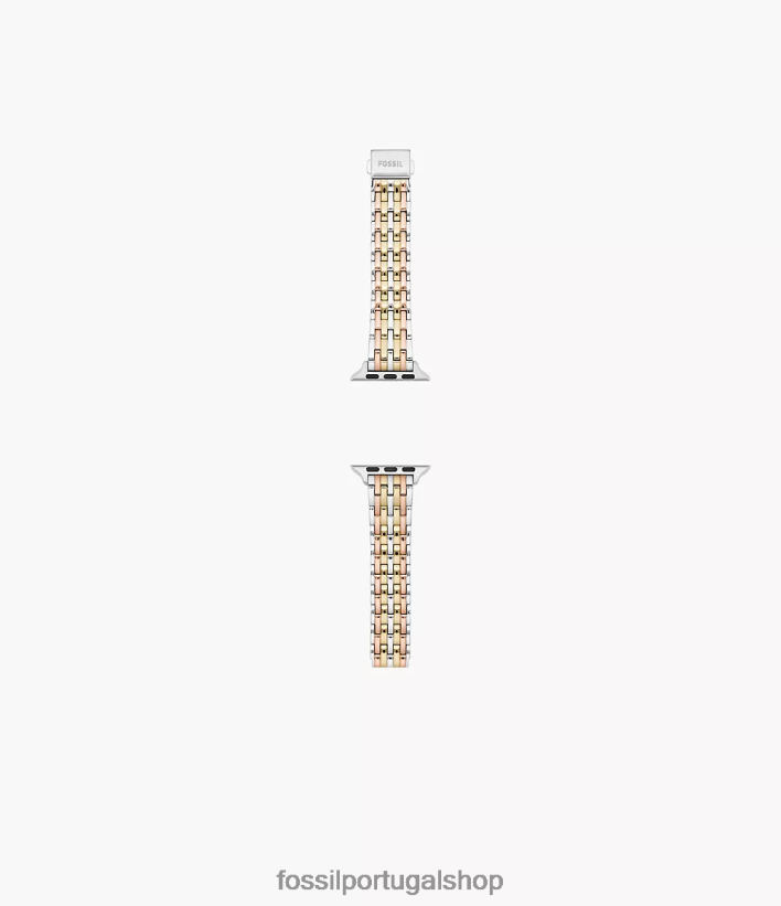 Fossil mulheres Pulseira de aço inoxidável de 38 mm/40 mm/41 mm para Apple Watch tri-tom acessório 40NJ6Z171