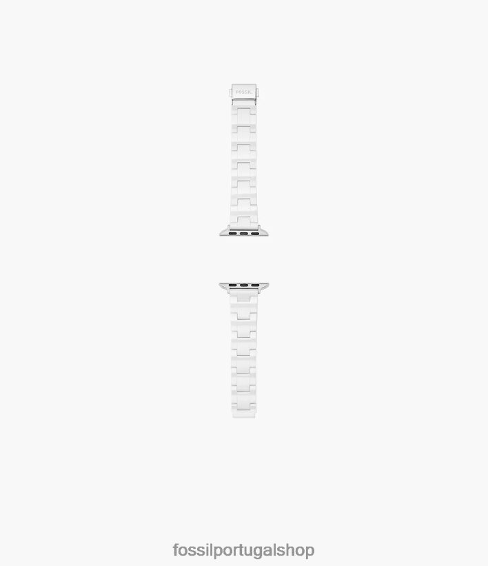 Fossil mulheres Pulseira de cerâmica de 38mm/40mm/41mm para apple watch branco acessório 40NJ6Z172