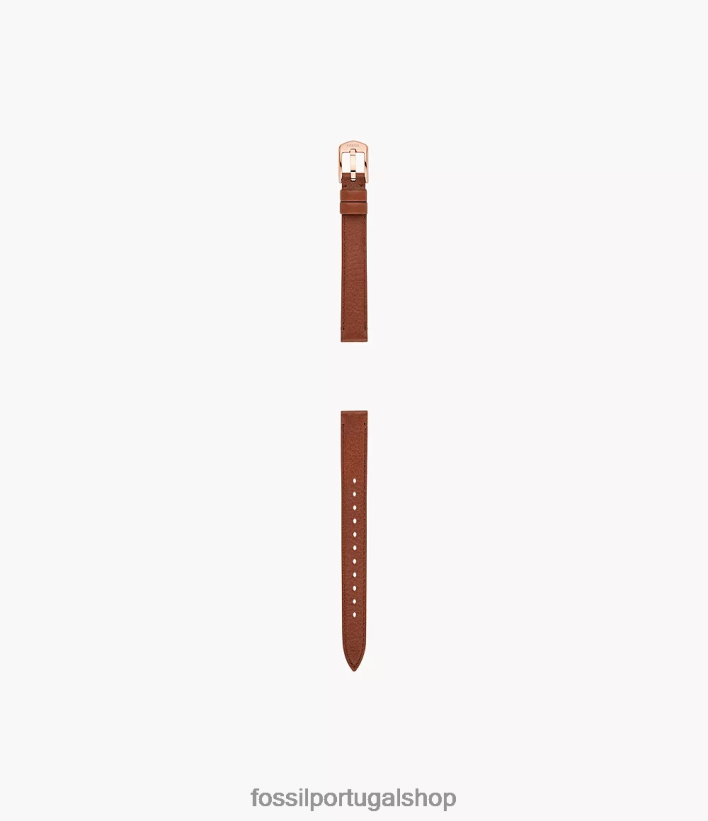 Fossil mulheres Pulseira de couro leve de 12 mm Castanho médio acessório 40NJ6Z122