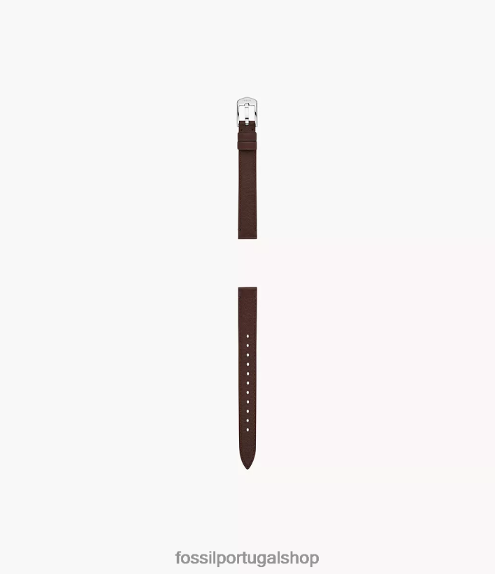 Fossil mulheres Pulseira de couro leve de 12 mm marrom escuro acessório 40NJ6Z124