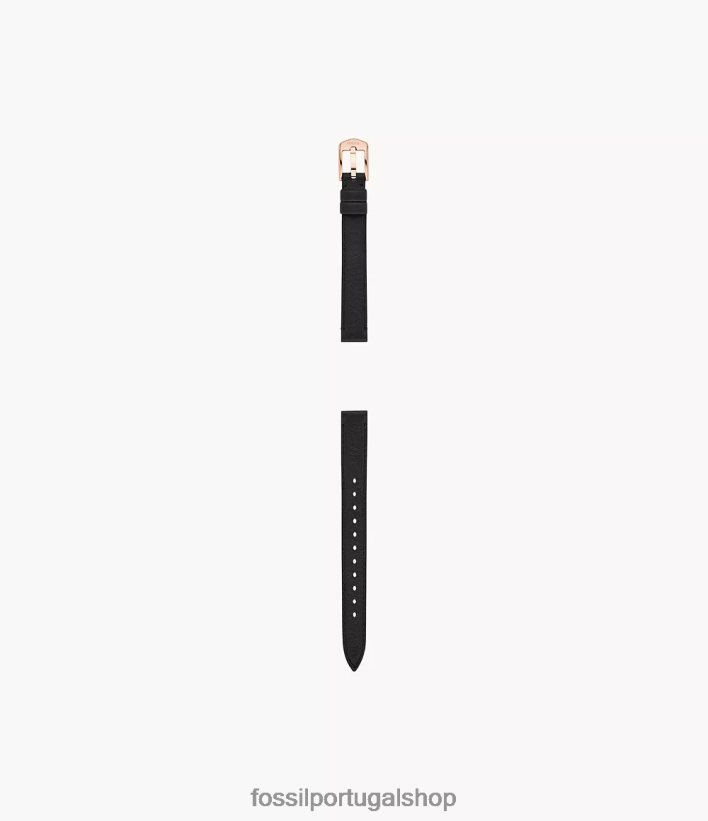 Fossil mulheres Pulseira de couro leve de 12 mm preto acessório 40NJ6Z126