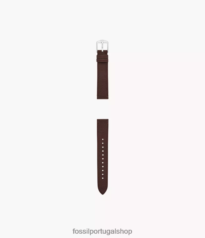 Fossil mulheres Pulseira de couro leve de 16 mm marrom escuro acessório 40NJ6Z259