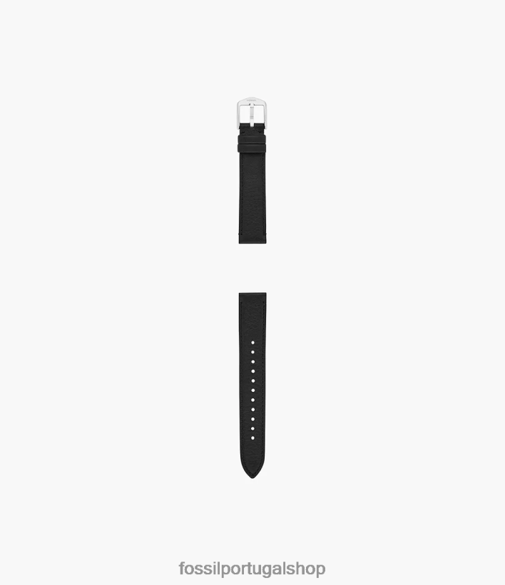 Fossil mulheres Pulseira de couro leve de 16 mm preto acessório 40NJ6Z139