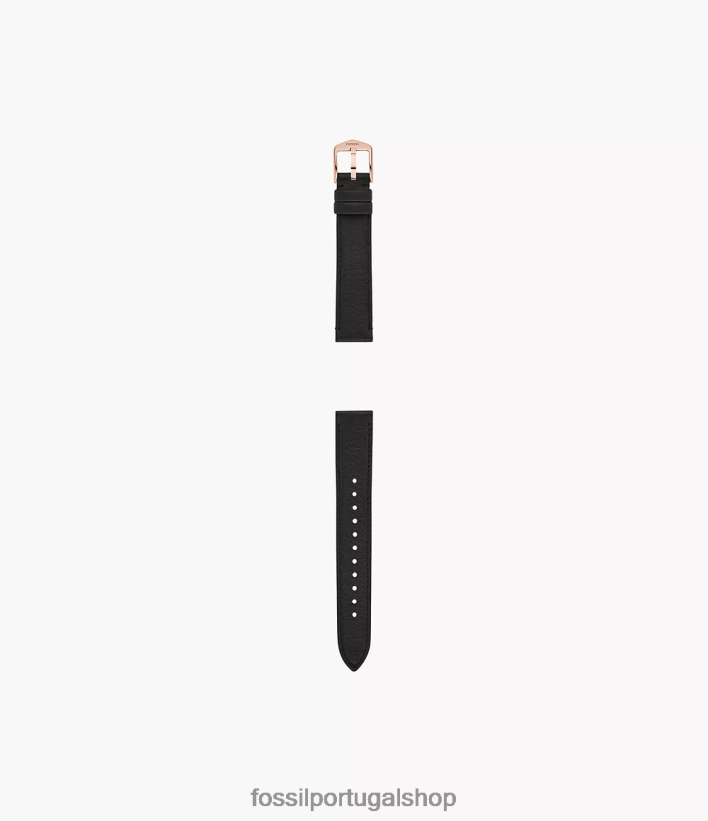 Fossil mulheres Pulseira de couro leve de 16 mm preto acessório 40NJ6Z140