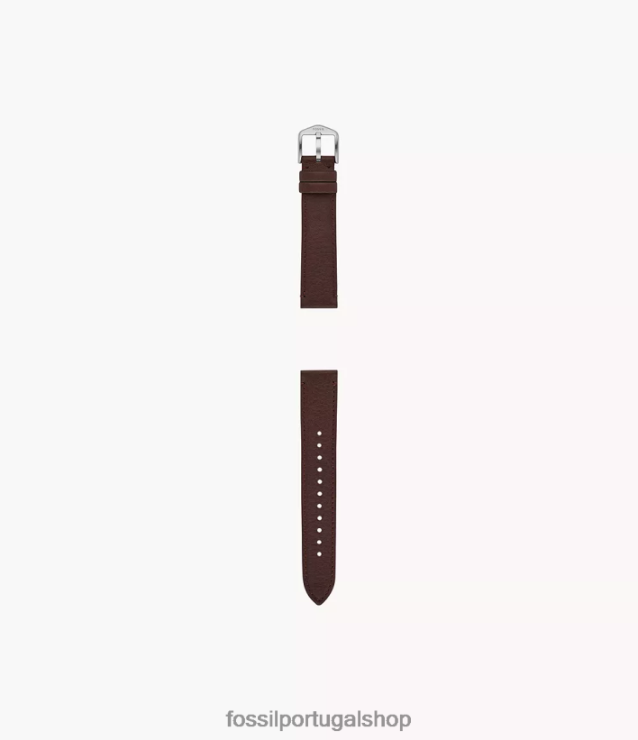 Fossil mulheres Pulseira de couro leve de 18 mm marrom escuro acessório 40NJ6Z147