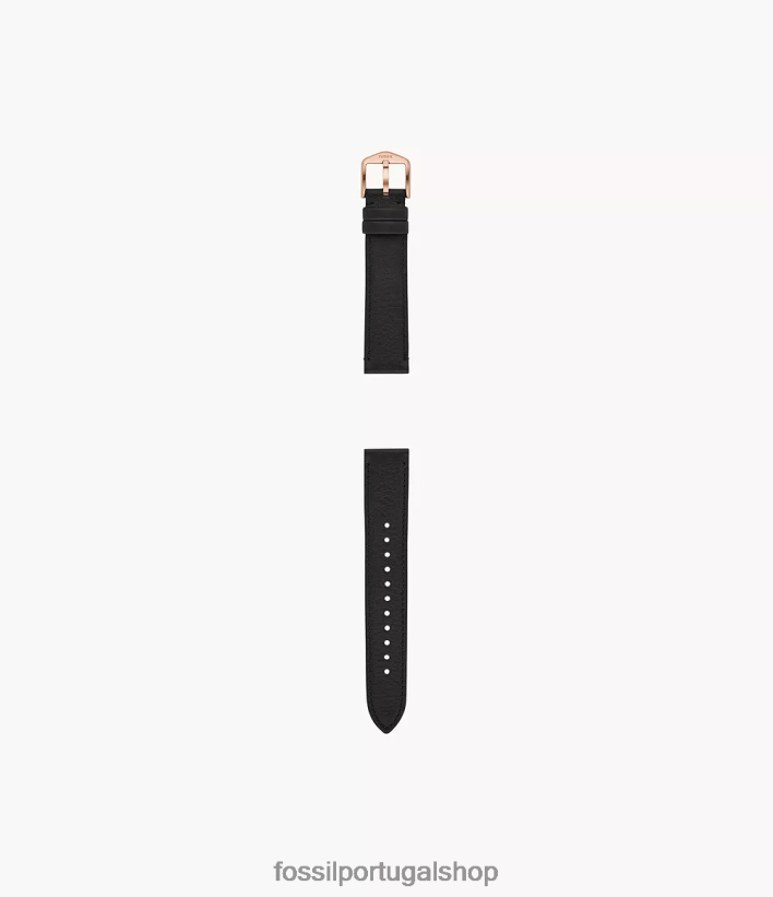Fossil mulheres Pulseira de couro leve de 18 mm preto acessório 40NJ6Z148
