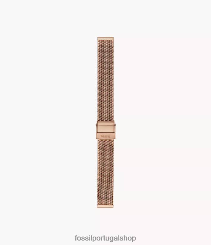 Fossil mulheres Pulseira de malha de aço de 14 mm tom de ouro rosa acessório 40NJ6Z128
