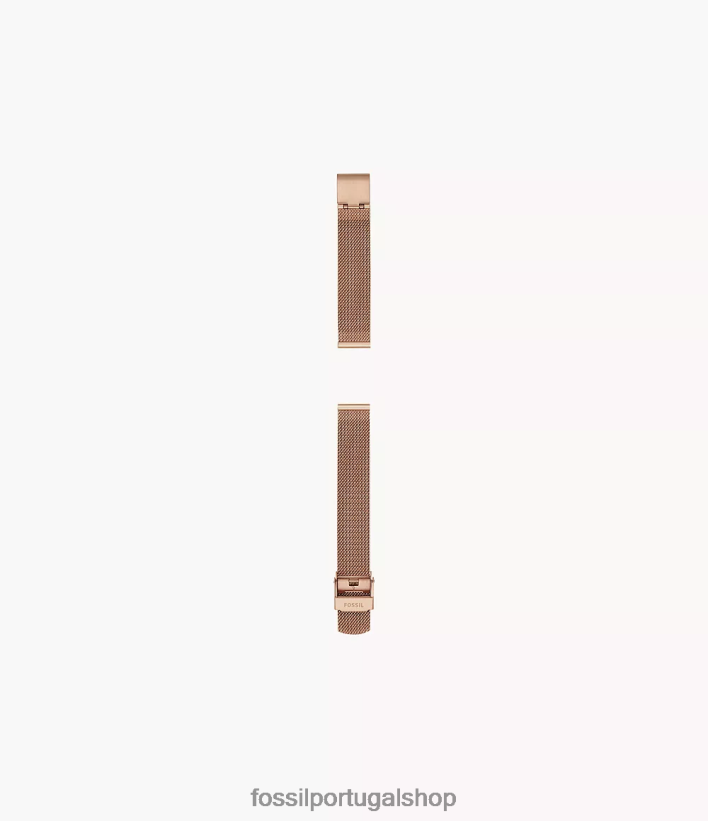 Fossil mulheres Pulseira de malha de aço de 14 mm tom de ouro rosa acessório 40NJ6Z128