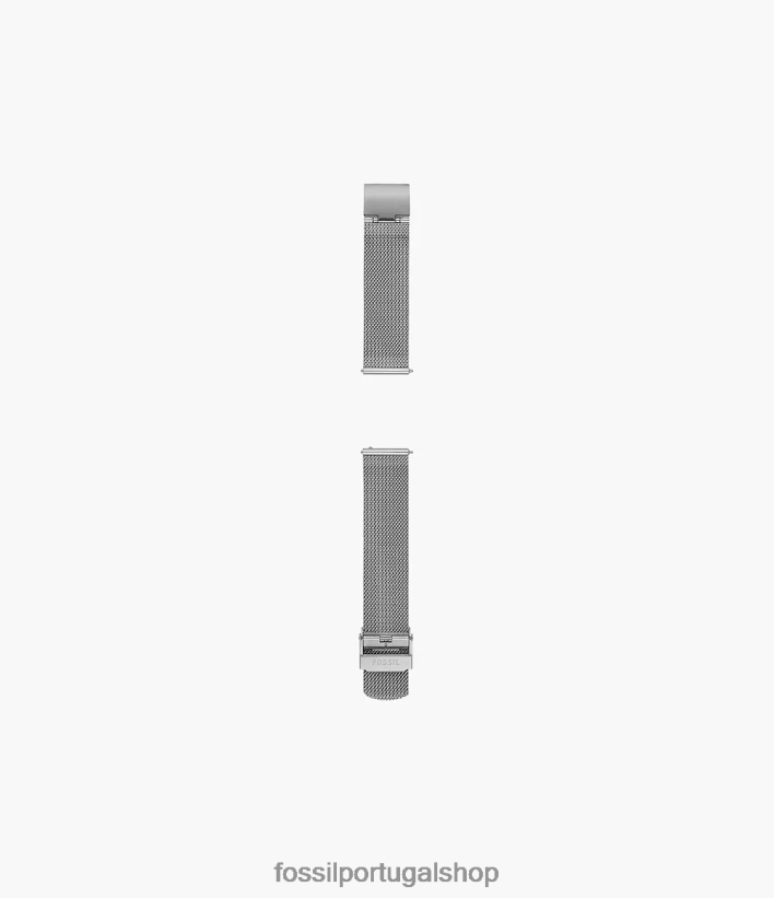 Fossil mulheres Pulseira de malha de aço de 18mm prata acessório 40NJ6Z142