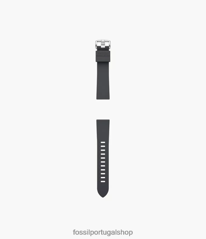 Fossil mulheres Pulseira de silicone de 20mm cinza acessório 40NJ6Z160